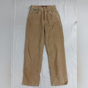 Vintage Y2K Empyre Tori Corduroy Jeans Womens Size 0 Baggy High Rise Tan Beige